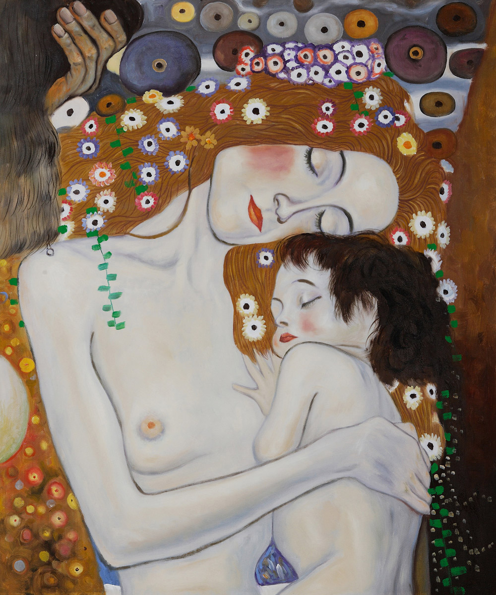 Le tre eta della donna Mother and Child - Gustav Klimt Paintings